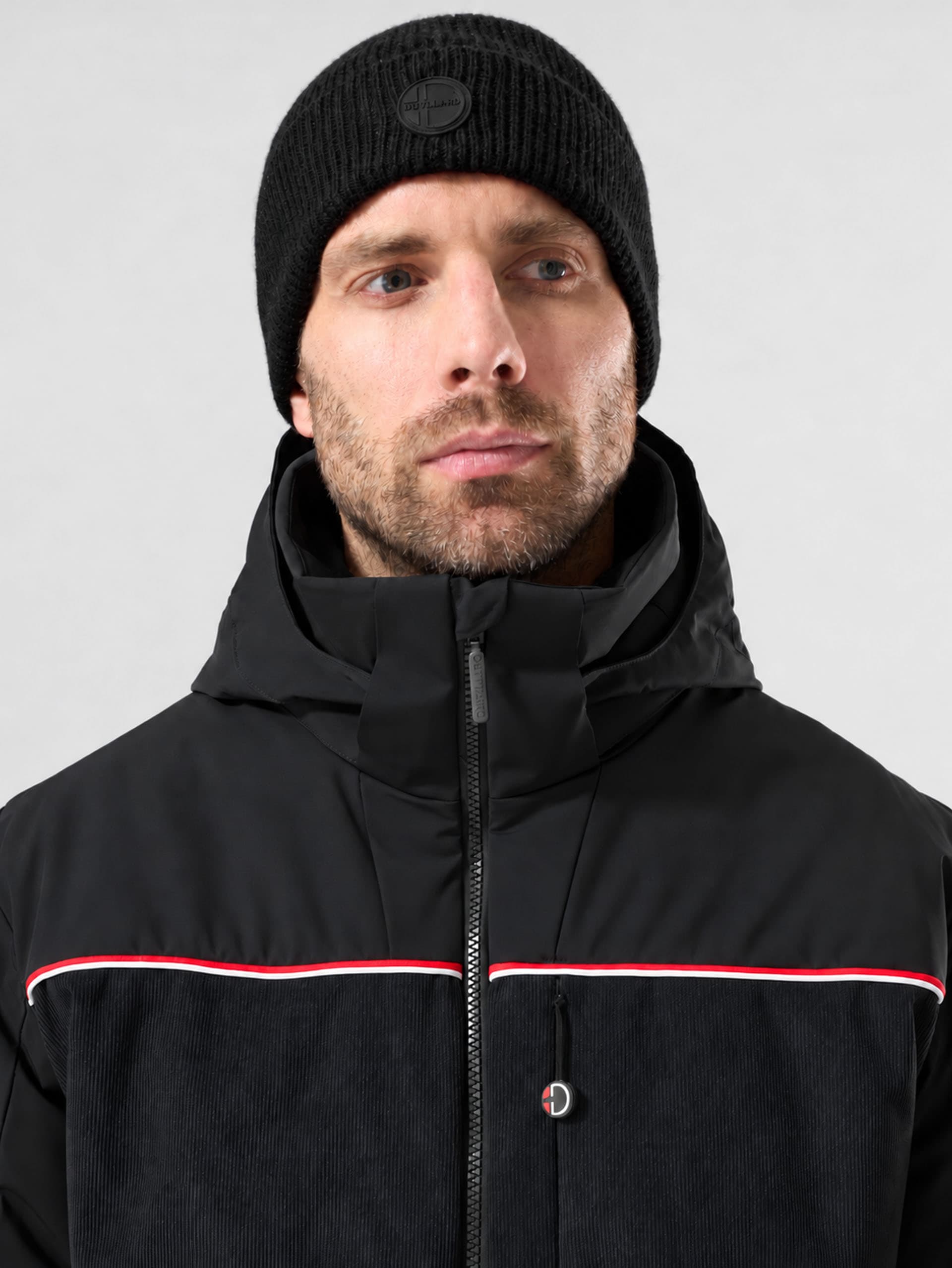 CYRIAC Men's Hybrid Ski Down Jacket - BLACK