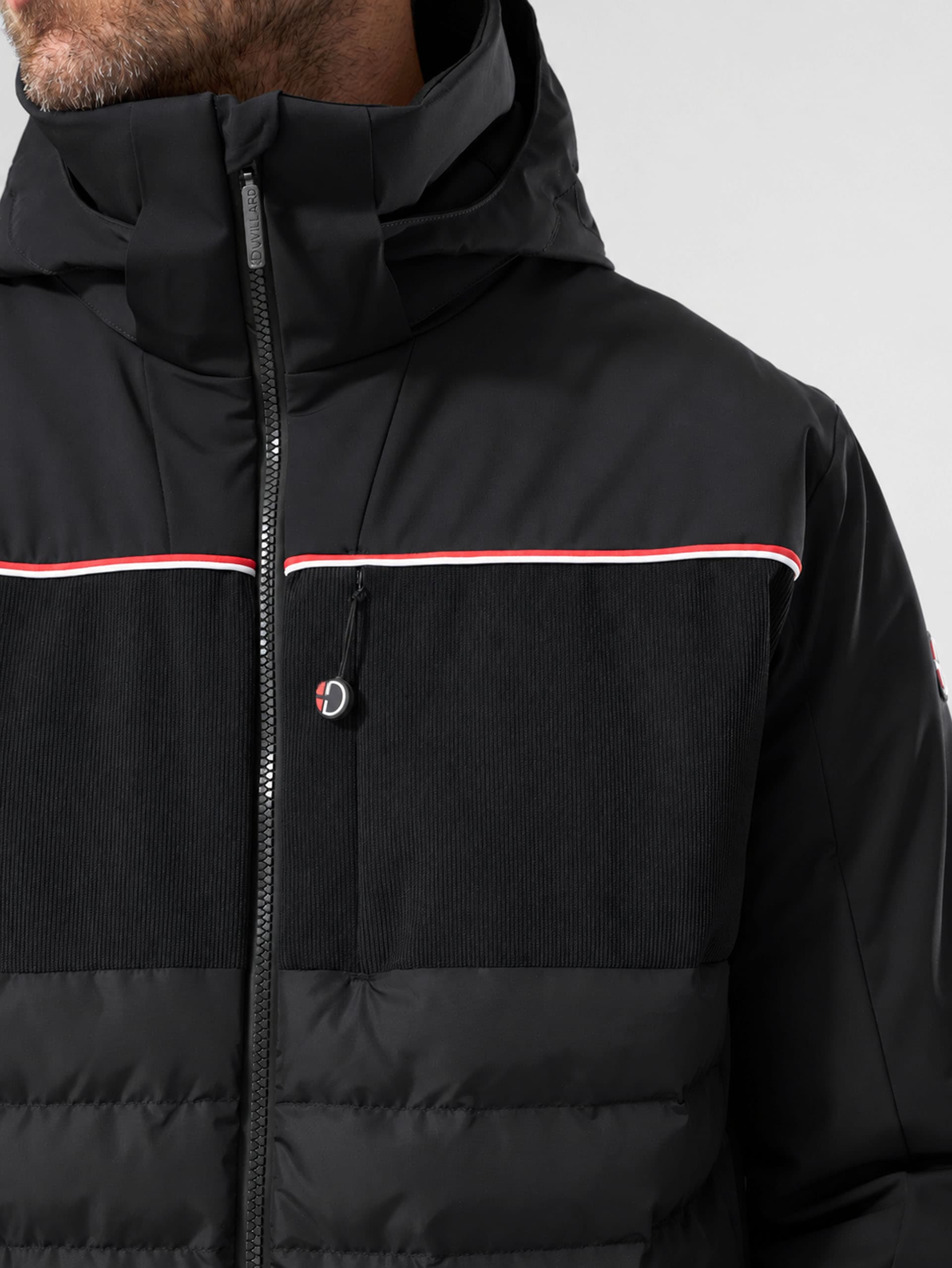 CYRIAC Men's Hybrid Ski Down Jacket - BLACK