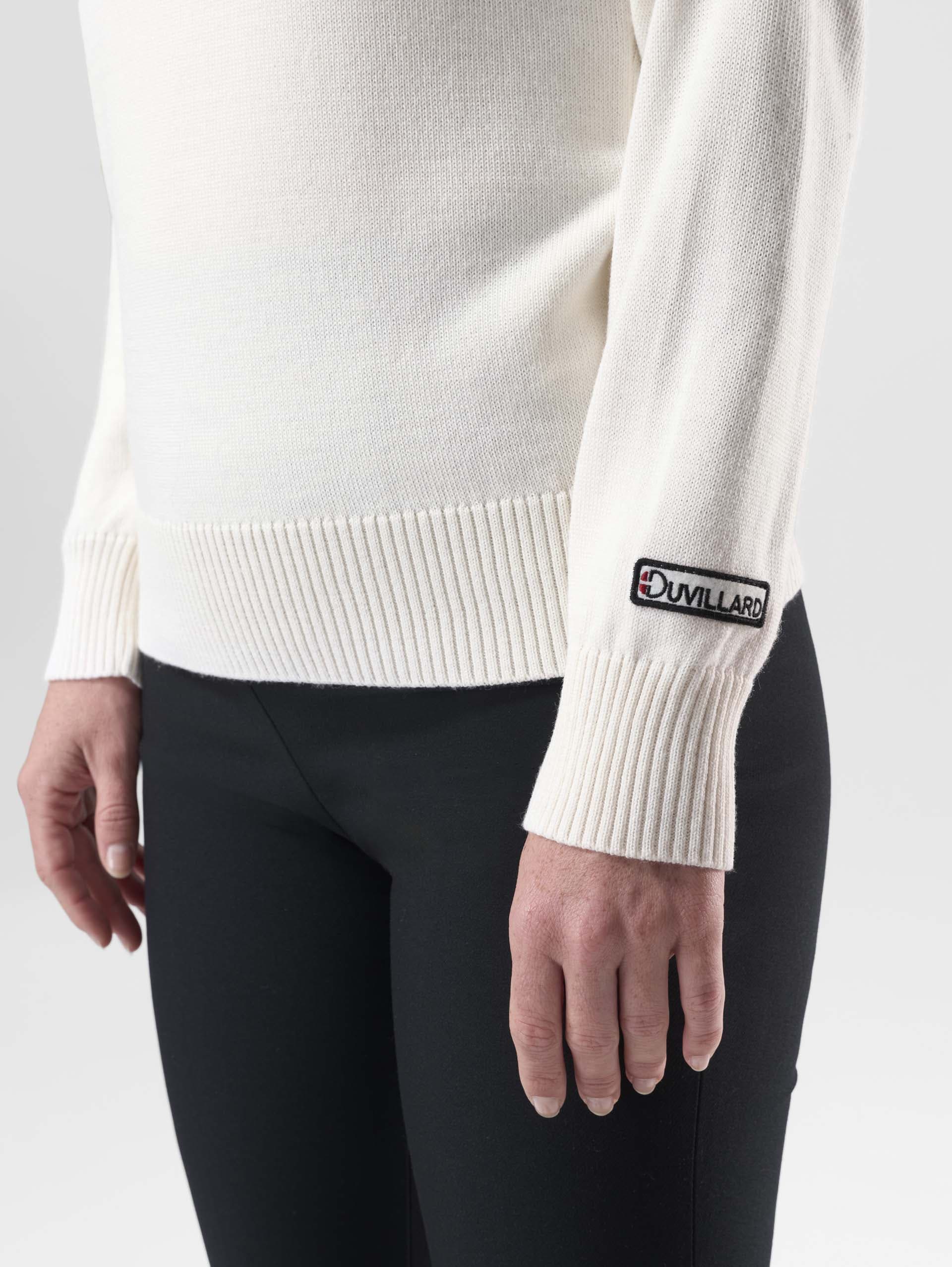 Pull Femme PRIYA3 – Col Montant & Intarsia - PEARL